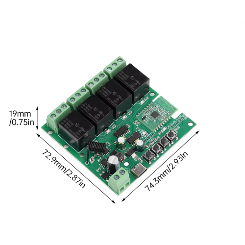 ECE OTOMASYON Ewelink 4 Kanal Kuru Kontak Role Kartı 7-32 Volt AC/DC